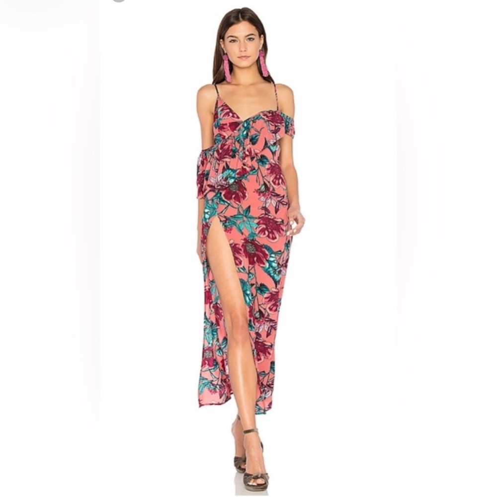 For Love & Lemons Flamenco Midi Dress Large